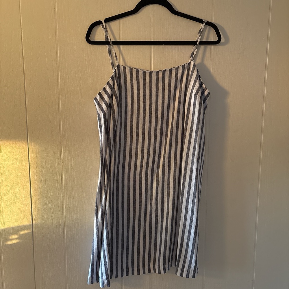 Striped Linen Slip Dress